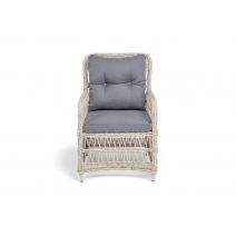  "Цесена" кресло плетеное из искусственного ротанга, цвет бежевый, фото 3 