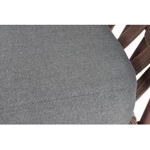  "Диего" кресло плетеное из роупа, каркас алюминий коричневый (RAL8016) муар, роуп коричневый круглый, ткань темно-серая 027, фото 8 