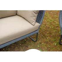  "Фиджи" лаунж-зона 5-местная плетеная из роупа (веревки), каркас алюминиевый темно-серый, роуп синий (KT18-014), фото 9 