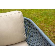  "Фиджи" лаунж-зона 5-местная плетеная из роупа (веревки), каркас алюминиевый темно-серый, роуп синий (KT18-014), фото 14 