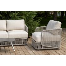  "Альбано" лаунж-зона 5-местная плетеная из роупа (веревки), каркас алюминиевый светло-серый, роуп серый меланж, фото 6 