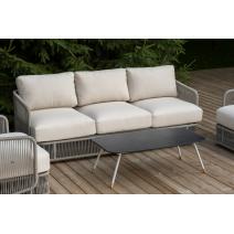  "Альбано" лаунж-зона 5-местная плетеная из роупа (веревки), каркас алюминиевый светло-серый, роуп серый меланж, фото 8 