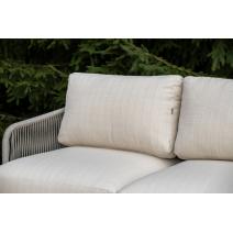  "Альбано" лаунж-зона 5-местная плетеная из роупа (веревки), каркас алюминиевый светло-серый, роуп серый меланж, фото 9 