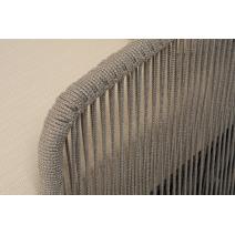  "Альбано" лаунж-зона 5-местная плетеная из роупа (веревки), каркас алюминиевый светло-серый, роуп серый меланж, фото 24 