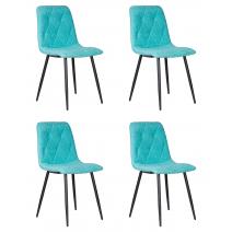  Набор 4 шт Стул обеденный DOBRIN CHILLY ROMBO, Тиффани Simple 51, основание черное, фото 1 