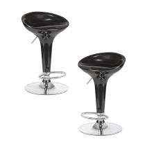  Набор 2 шт Стул барный DOBRIN BOMBA, чёрный, фото 1 