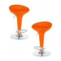  Набор 2 шт Стул барный DOBRIN BOMBA, оранжевый, фото 1 