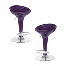  Набор 2 шт Стул барный DOBRIN BOMBA, фиолетовый металлик, фото 1 