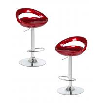  Набор 2 шт Стул барный DOBRIN DISCO, бордовый металлик, фото 1 