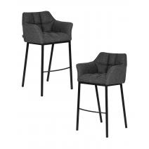  Набор 2 шт Стул барный DOBRIN LUCAS, серая ткань (F-22), фото 1 