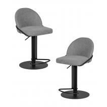  Набор 2 шт Стул барный DOBRIN OLIVER, серая ткань (FLY1347-17), фото 1 