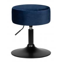  Пуф DOBRIN DANNY BLACK, синий велюр (MJ9-117), фото 1 