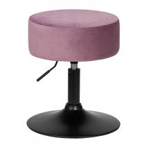  Пуф DOBRIN DANNY BLACK, пудрово-сиреневый велюр (MJ9-52), фото 1 