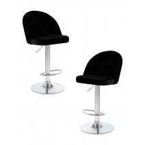  Набор 2 шт Стул барный DOBRIN MILANA, черный велюр (MJ9-101), фото 1 