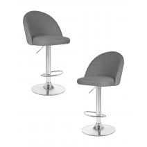  Набор 2 шт Стул барный DOBRIN MILANA, серый велюр (MJ9-75), фото 1 