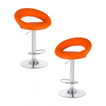  Набор 2 шт Стул барный DOBRIN MIRA, оранжевый, фото 1 