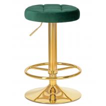  Табурет барный DOBRIN BRUNO GOLD, зеленый велюр (MJ9-88), фото 1 