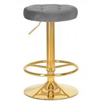  Табурет барный DOBRIN BRUNO GOLD, серый велюр (MJ9-75), фото 1 