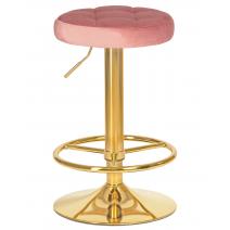  Табурет барный DOBRIN BRUNO GOLD, пудрово-розовый велюр (MJ9-32), фото 1 