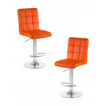  Набор 2 шт Стул барный DOBRIN KRUGER, оранжевый, фото 1 