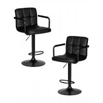  Набор 2 шт Стул барный DOBRIN KRUGER ARM BLACK, черный, фото 1 