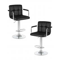  Набор 2 шт Стул барный DOBRIN KRUGER ARM, чёрный, фото 1 