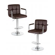 Набор 2 шт Стул барный DOBRIN KRUGER ARM, коричневый, фото 1 