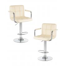  Набор 2 шт Стул барный DOBRIN KRUGER ARM, кремовый, фото 1 