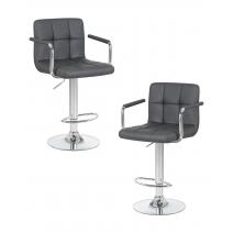  Набор 2 шт Стул барный DOBRIN KRUGER ARM, серый, фото 1 