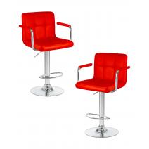  Набор 2 шт Стул барный DOBRIN KRUGER ARM, красный, фото 1 
