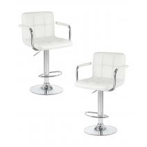  Набор 2 шт Стул барный DOBRIN KRUGER ARM, белый, фото 1 