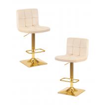  Набор 2 шт Стул барный DOBRIN GOLDIE, бежевый велюр (MJ9-10), фото 1 
