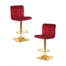  Набор 2 шт Стул барный DOBRIN GOLDIE, бордовый велюр (MJ9-43), фото 1 