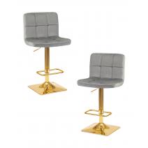  Набор 2 шт Стул барный DOBRIN GOLDIE, серый велюр (MJ9-75), фото 1 