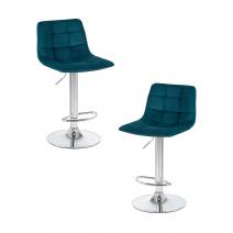  Набор 2 шт Стул барный DOBRIN TAILOR, морской волны велюр (MJ9-99), фото 1 