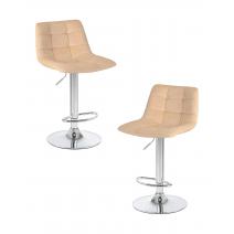  Набор 2 шт Стул барный DOBRIN TAILOR, бежевый велюр (MJ9-10), фото 1 