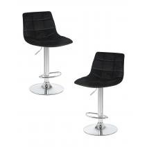 Набор 2 шт Стул барный DOBRIN TAILOR, черный велюр (MJ9-101), фото 1 