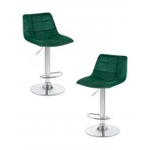  Набор 2 шт Стул барный DOBRIN TAILOR, зеленый велюр (MJ9-88), фото 1 