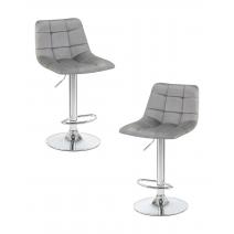  Набор 2 шт Стул барный DOBRIN TAILOR, серый велюр (MJ9-75), фото 1 