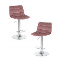  Набор 2 шт Стул барный DOBRIN TAILOR, пудрово-розовый велюр (MJ9-32), фото 1 