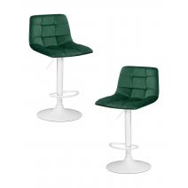  Набор 2 шт Стул барный DOBRIN TAILOR WHITE, зеленый велюр (MJ9-88), фото 1 