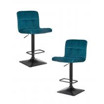  Набор 2 шт Стул барный DOBRIN DOMINIC, морской волны велюр (MJ9-99), фото 1 