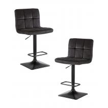  Набор 2 шт Стул барный DOBRIN DOMINIC, черный велюр (MJ9-101), фото 1 