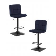  Набор 2 шт Стул барный DOBRIN DOMINIC, темно-синий велюр (MJ9-118), фото 1 