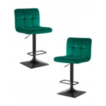  Набор 2 шт Стул барный DOBRIN DOMINIC, зеленый велюр (MJ9-88), фото 1 