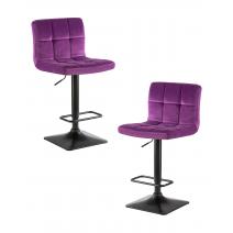  Набор 2 шт Стул барный DOBRIN DOMINIC, фиолет велюр (MJ9-58), фото 1 