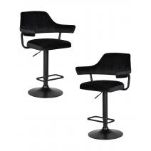  Набор 2 шт Стул барный DOBRIN CHARLY BLACK, черный велюр (MJ9-101), фото 1 