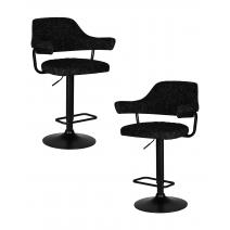  Набор 2 шт Стул барный DOBRIN CHARLY BLACK, черный твид (LEO18), фото 1 