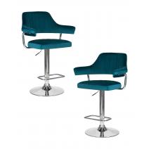  Набор 2 шт Стул барный DOBRIN CHARLY, морской волны велюр (MJ9-99), фото 1 