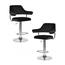  Набор 2 шт Стул барный DOBRIN CHARLY, черный велюр (MJ9-101), фото 1 